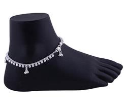 Plain Silver Anklets