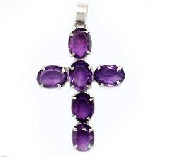 Cut GemStone Cross Pendants